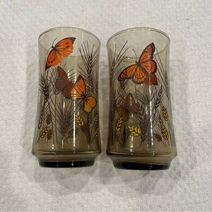 Libbey butterfly glasses